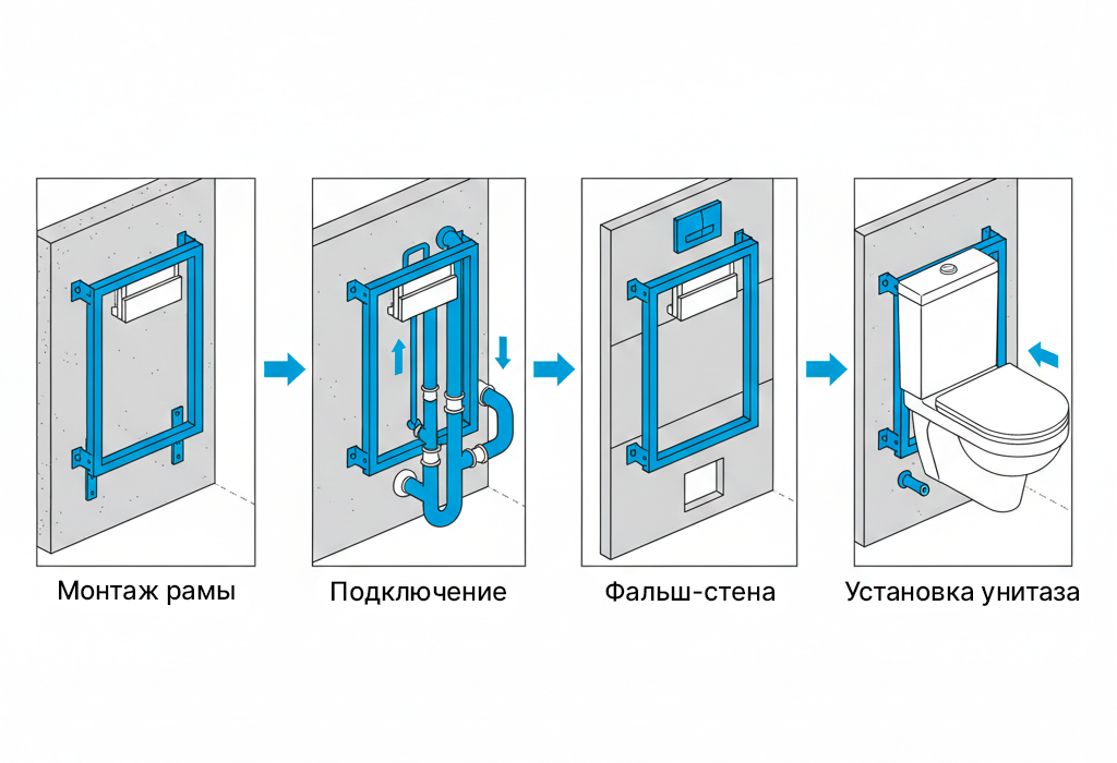 Схема установки инсталляции