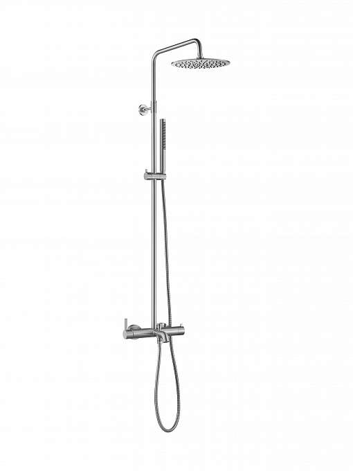 Душевая стойка для ванны со смесителем Benesque Lumiere 20010102 никель брашированный
